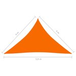 vidaXL Voile de parasol Tissu Oxford triangulaire 4x4x5 8 m Orange