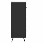 vidaXL Armoire à tiroirs Noir 33 x 34 5 x 90 cm Bois d'ingénierie