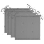 vidaXL Chaises pliables d'extérieur lot de 4 et coussins Bois d'acacia