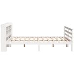 vidaXL Cadre de lit avec tête de lit sans matelas blanc 200x200 cm