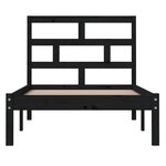 vidaXL Cadre de lit sans matelas noir bois massif 100x200 cm