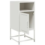 vidaXL Table de chevet blanc 36x39x78 cm acier