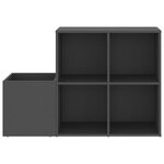 vidaXL Armoire à chaussures entrée gris 105x35 5x70 cm bois ingénierie