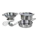 Esschert Design Ensemble d'outils cuisine de jeu pour boue 6 Pièces Inox