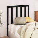 vidaXL Tête de lit Noir 96x4x100 cm Bois massif de pin