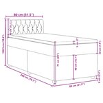 vidaXL Sommier à lattes de lit avec matelas Crème 80x200 cm Tissu