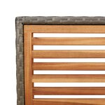 vidaXL Chaises de Jardin 4 Pièces Gris  Marron
