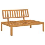 vidaXL Ensemble de Canapés Uni 3 Pièces Anthracite Bois d'Acacia Massif