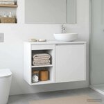 vidaXL Meuble de Salle de Bain In-between Blanc 30 x 41 x 50 cm