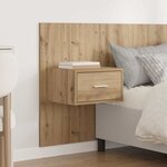 vidaXL Tête de lit avec armoire avec tiroir 3 Pièces Chêne artisanal