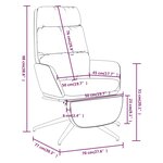 vidaXL Chaise de relaxation avec repose-pied Jaune moutarde Tissu