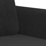 vidaXL Canapé à 2 places Noir 120 cm Velours