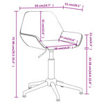 Vidaxl chaise pivotante de salle à manger gris clair velours