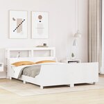 vidaXL Cadre de lit sans matelas blanc 140x190 cm bois de pin massif