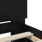 vidaXL Cadre de lit Chêne noir 135 x 190 cm Bois d'ingénierie
