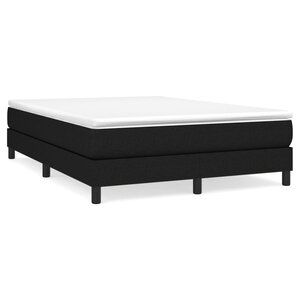 vidaXL Sommier à lattes de lit avec matelas Noir 160x200 cm Tissu
