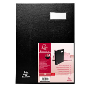 Parapheur DIRECTION 18 Compartiments Couverture en Carton Plastifié Noir EXACOMPTA