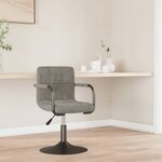 vidaXL Chaise de salle à manger Gris clair Velours