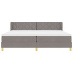 vidaXL Lit à Ressorts avec matelas Taupe 200 x 200 cm tissu