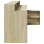 vidaXL Bureau avec lumières LED chêne sonoma bois d'ingénierie