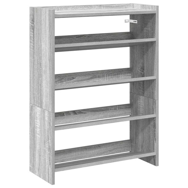 vidaXL Étagère à chaussures sonoma gris 60x25x81 cm bois d'ingénierie