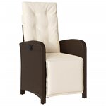 vidaXL Chaises inclinables de jardin lot de 2 avec repose-pied rotin