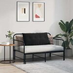 vidaXL Coussin de Dos Noir 100 x 50 cm Tissu en velours côtelé