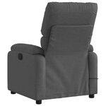 vidaXL Fauteuil inclinable de massage gris foncé tissu