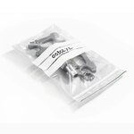 Sachet plastique zip 50  recyclé transparent à bandes blanches 60 microns raja 4x6 cm (lot de 1000)