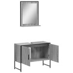 vidaXL Ensemble d'armoires de salle de bain 2 Pièces sonoma gris