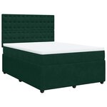 vidaXL Sommier à lattes de lit et matelas Vert foncé 160x200cm Velours