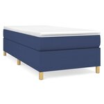 vidaXL Cadre de lit bleu 90x190 cm tissu