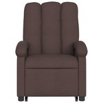 vidaXL Fauteuil inclinable électrique marron foncé tissu