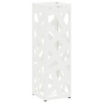 vidaXL Porte-parapluie avec stockage Blanc 15 5 x 15 5 x 49 cm Métal