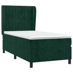 vidaXL Sommier à lattes de lit avec matelas Vert foncé 100x200 cm