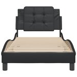 vidaXL Cadre de lit sans matelas Zadar noir 90x200 cm similicuir