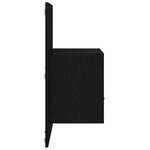 vidaXL Armoire de lit avec tiroir 2 Pièces Chêne noir 48 5 x 32 5 x 80 cm