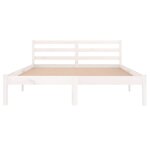 vidaXL Cadre de lit sans matelas bois de pin massif 140x200 cm blanc