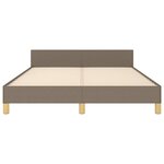 vidaXL Cadre de lit sans matelas taupe 140x200 cm tissu