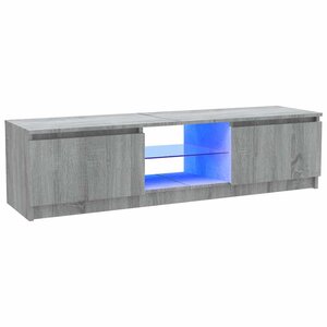 vidaXL Meuble TV avec lumières LED sonoma gris 120x30x36 cm