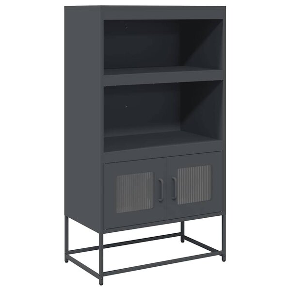 vidaXL Buffet haut anthracite 68x39x123 cm acier