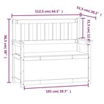 vidaXL Banc 112 5x51 5x96 5 cm Bois de pin massif