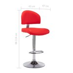 vidaXL Tabourets de bar lot de 2 rouge similicuir