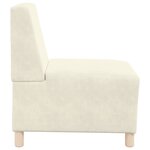 vidaXL Canapé modulaire sans accoudoirs Crème 55 cm Velours