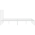 vidaXL Cadre de lit métal sans matelas et tête de lit blanc 160x200 cm