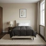 vidaXL Duvet complet toute l'année Anthracite 155 x 220 cm Microfibre