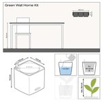 LECHUZA 3 Pièces Jardinières Green Wall Home Kit Ardoise