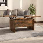 vidaXL Table basse chêne fumé 80x50x42 5 cm bois d'ingénierie