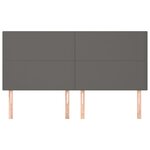 vidaXL Tête de lit Gris 180x5x118/128 cm Similicuir