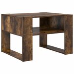 vidaXL Table basse Chêne fumé 66 x 53 x 45 cm Bois d'ingénierie